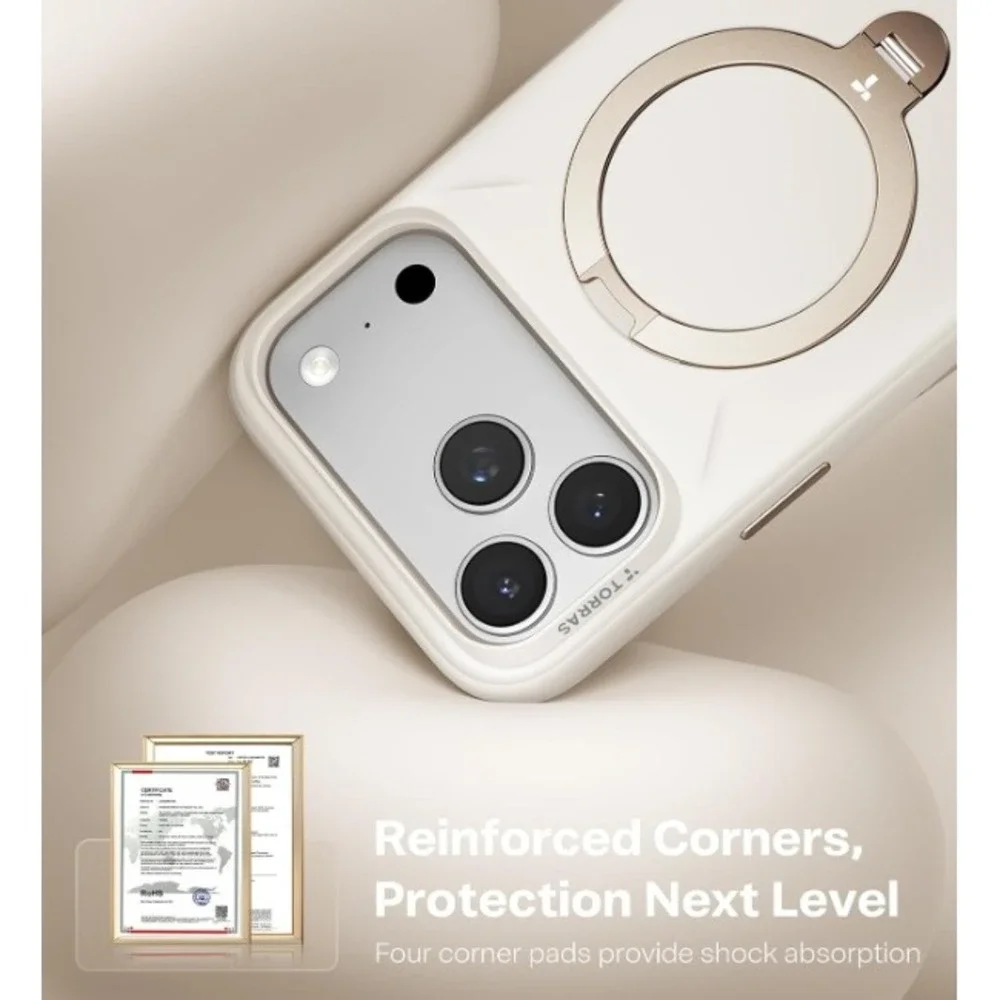 TORRAS White Magnetic Ring Kickstand Case for iPhone New In Box